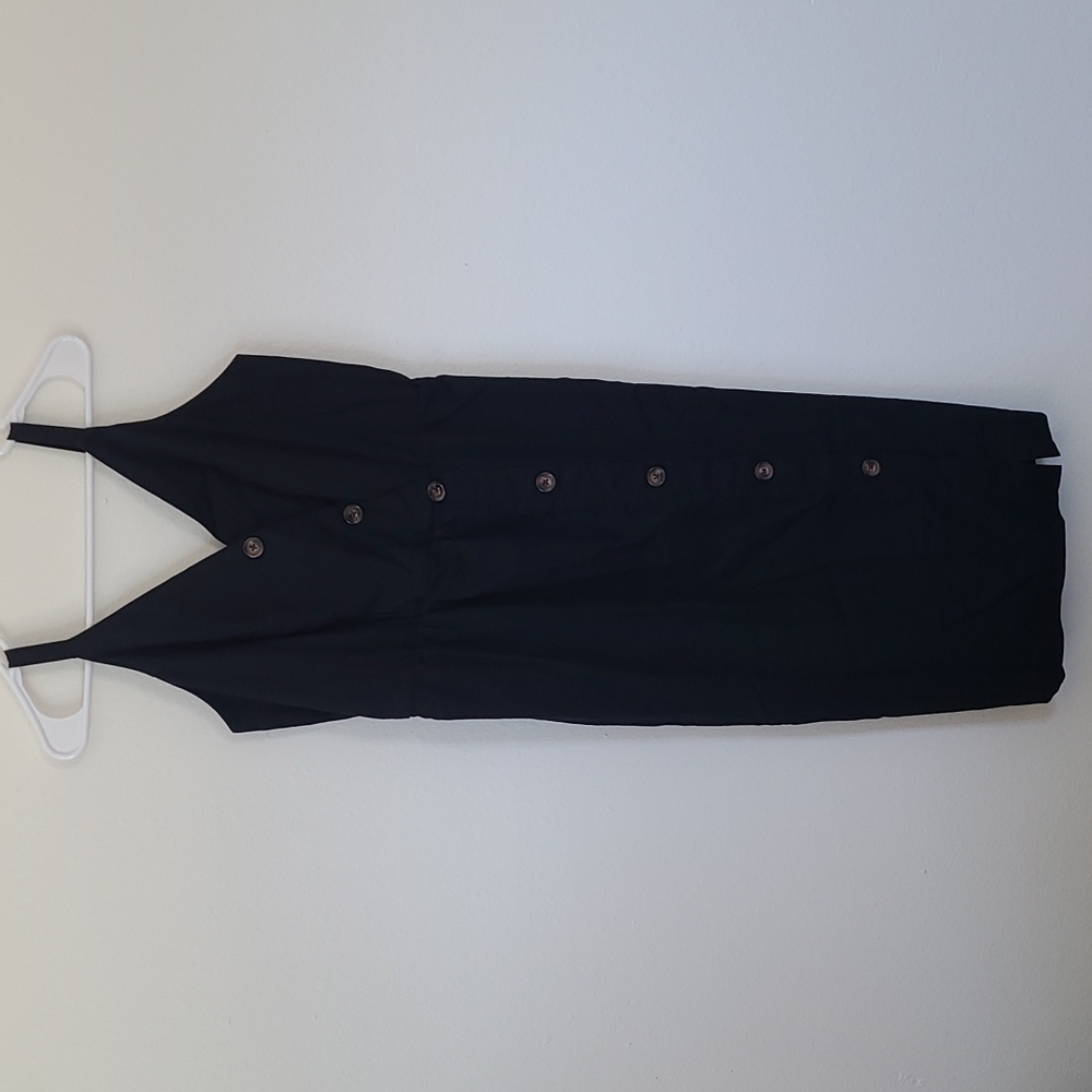 Maurices Black Asymmetrical Button Dress. Size Small.
